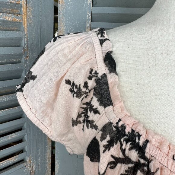 Free People Cream and Black Floral Midi Dress - Picture 7 of 16
